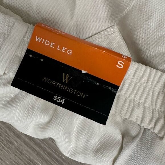 Worthington Pleated Wide Leg Size S Polar Bear White Pants
100% Rayon - Picture 8 of 11